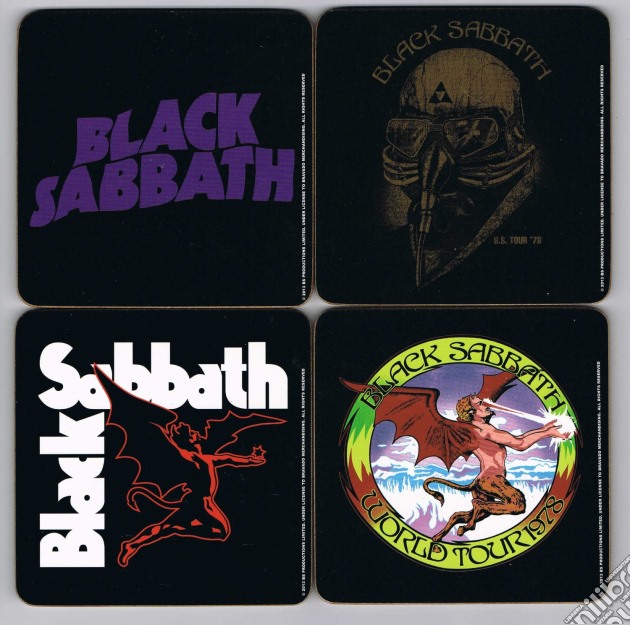 Black Sabbath - Classic Icons (Set 4 Sottobicchieri) gioco di Rock Off