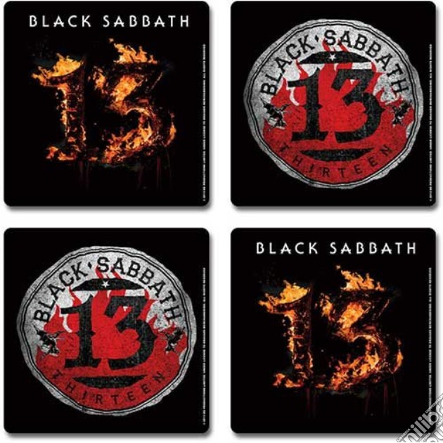 Black Sabbath: 13 (Set 4 Sottobicchieri) gioco di Rock Off