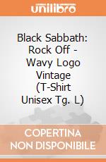 Black Sabbath: Rock Off - Wavy Logo Vintage (T-Shirt Unisex Tg. L) giochi
