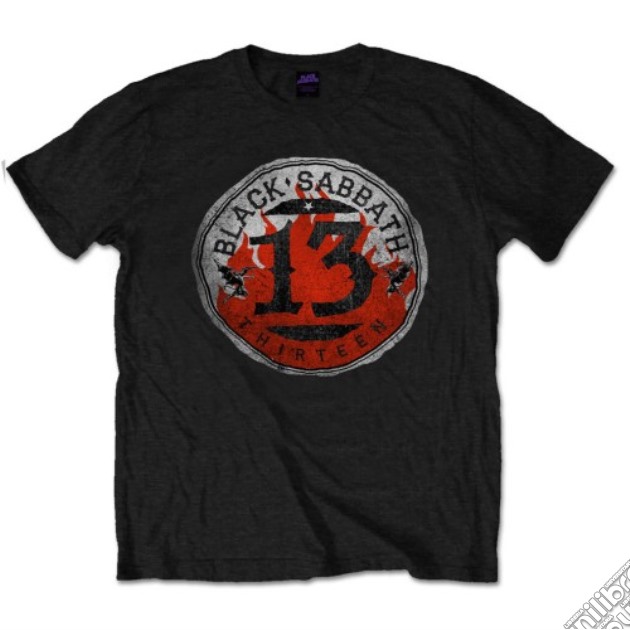 Black Sabbath - 13 Flame Circle Black (Unisex Tg. XXL) gioco di Rock Off