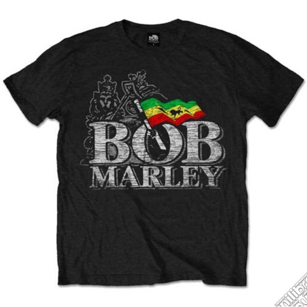 Bob Marley: Distressed Logo (T-Shirt Unisex Tg. M) gioco di Rock Off