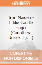 Iron Maiden - Eddie Candle Finger (Canottiera Unisex Tg. L) gioco di Rock Off