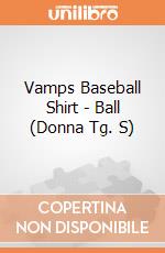 Vamps Baseball Shirt - Ball (Donna Tg. S) gioco di Rock Off