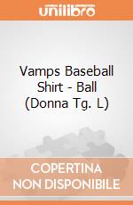 Vamps Baseball Shirt - Ball (Donna Tg. L) gioco di Rock Off