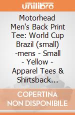 Motorhead Men's Back Print Tee: World Cup Brazil (small) -mens - Small - Yellow - Apparel Tees & Shirtsback Print Tee - Back Print gioco