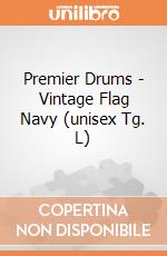 Premier Drums - Vintage Flag Navy (unisex Tg. L) gioco di Rock Off