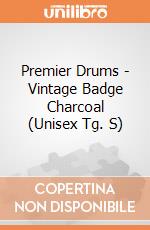 Premier Drums - Vintage Badge Charcoal (Unisex Tg. S) gioco di Rock Off