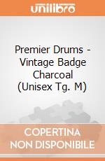 Premier Drums - Vintage Badge Charcoal (Unisex Tg. M) gioco di Rock Off