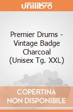 Premier Drums - Vintage Badge Charcoal (Unisex Tg. XXL) gioco di Rock Off