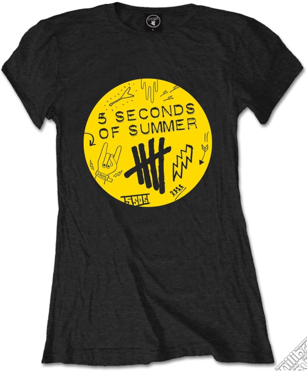 5 Seconds Of Summer - Scribble Logo (T-Shirt Donna M) gioco di Rock Off