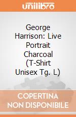 George Harrison: Live Portrait Charcoal (T-Shirt Unisex Tg. L) gioco di Rock Off