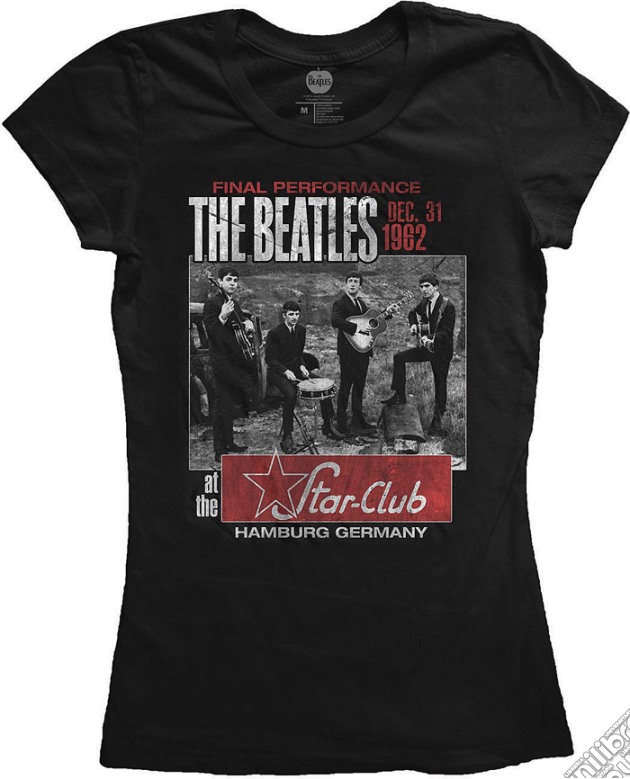 Beatles (The): Star Club Black (T-Shirt Donna Tg. S) gioco di Rock Off