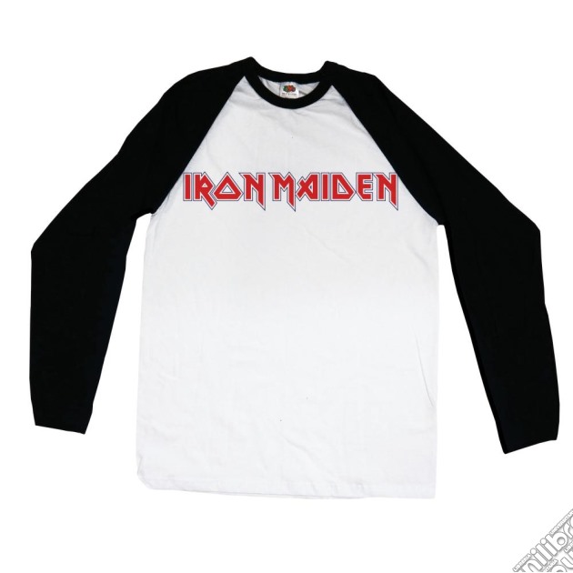Iron Maiden - Raglan Logo (Manica Lunga Unisex Tg. M) gioco di Rock Off