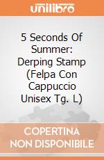 5 Seconds Of Summer: Derping Stamp (Felpa Con Cappuccio Unisex Tg. L) gioco di Rock Off