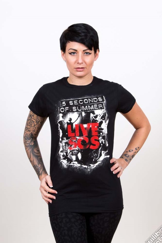 5 Seconds Of Summer: Sos (T-Shirt Donna Tg. S) gioco
