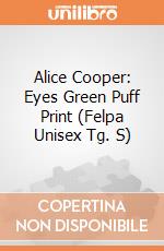 Alice Cooper: Eyes Green Puff Print (Felpa Unisex Tg. S) gioco di Rock Off