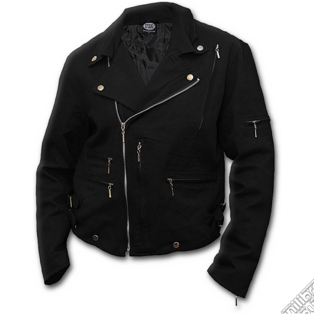 Metal Streetwear - Lined Biker Jacket Black (tg. M) gioco di Spiral Direct