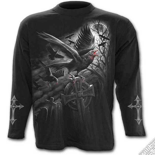 Night Of The Crow - Longsleeve T-shirt Black (tg. Xxl) gioco di Spiral Direct