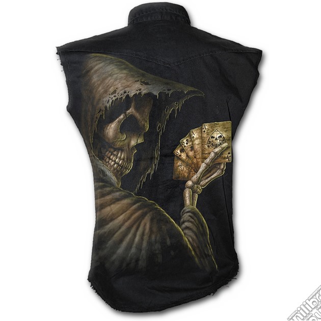 Dead Mans Hand - Sleeveless Stone Washed Worker Black (tg. M) gioco di Spiral Direct