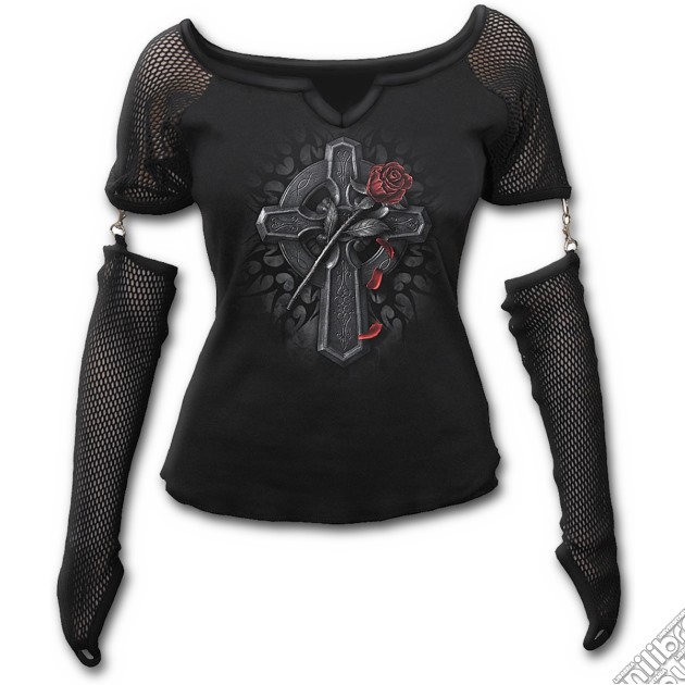 Angels Sorrow - Mesh Glove Long Sleeve Top (tg. S) gioco di Spiral Direct