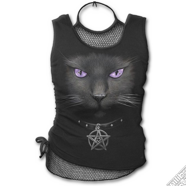 Black Cat - 2In1 Neck Tie Mesh Top Black (Donna Tg. M) gioco di Spiral Direct