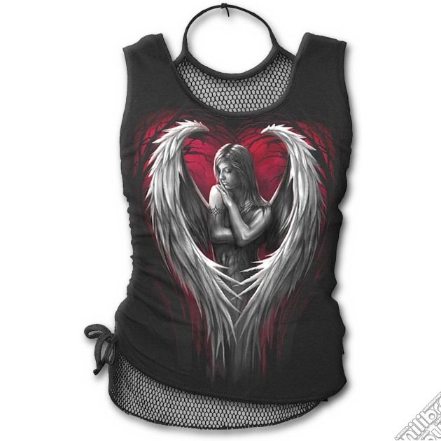 Angel Heart - 2in1 Neck Tie Mesh Top Black (tg. S) gioco di Spiral Direct