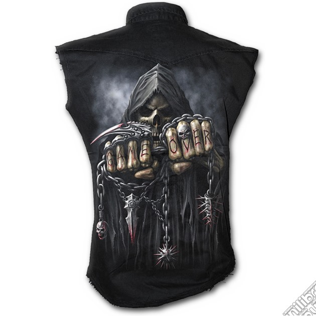 Spiral: Game Over - Sleeveless Stone Washed Worker Black (T-Shirt Unisex Tg. L) gioco di Spiral Direct