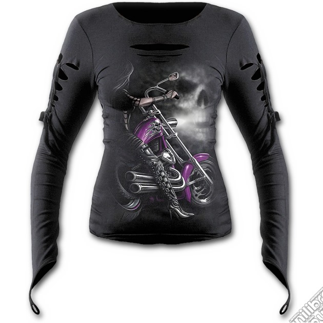 Midnight Rider - Slashed Goth Glove Top Black (tg. M) gioco di Spiral Direct