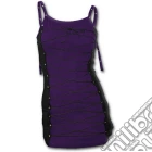 Gothic Rock - Long Laceup Camisole Top Purple Black (tg. Xl) gioco di Spiral Direct