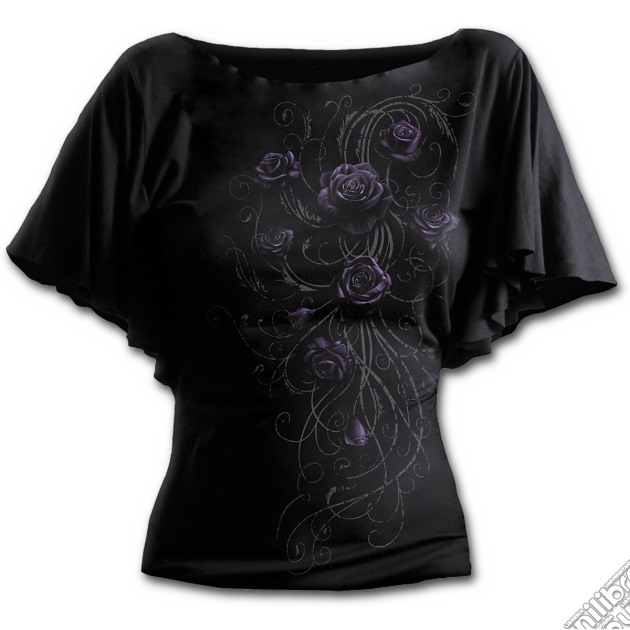 Entwined - Boat Neck Bat Sleeve Top Black (tg. L) gioco di Spiral Direct