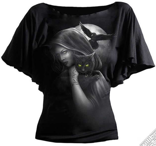 Witch And Familiars - Boat Neck Bat Sleeve Top Black (tg. Xl) gioco di Spiral Direct