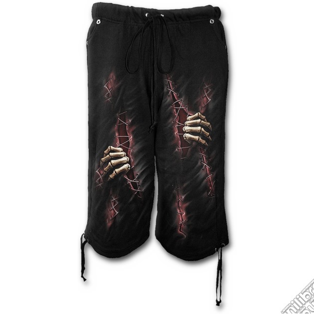 Scarred - Long Fleece Shorts Black (tg. Xxl) gioco di Spiral Direct