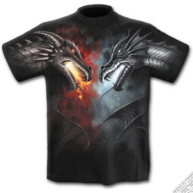 Dragon Battle - Jumbo Print T-shirt Black (tg. M) gioco di Spiral Direct