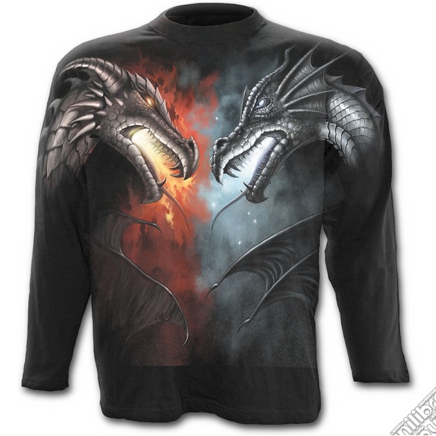 Dragon Battle - Jumbo Print Longsleeve T-shirt Black (tg. L) gioco di Spiral Direct
