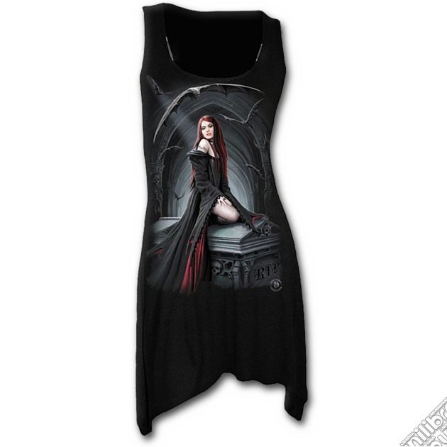 Await The Night - Goth Bottom Camisole Dress Black (tg. M) gioco di Spiral Direct