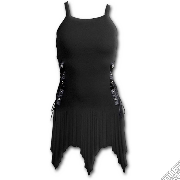 Gothic Rock - Side Laceup Camisole Dress Black (tg. Xl) gioco di Spiral Direct