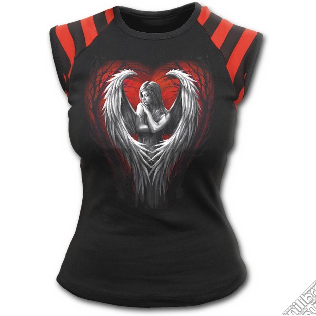 Angel Heart - Red Stripped Sleevless Top Black (tg. L) gioco di Spiral Direct