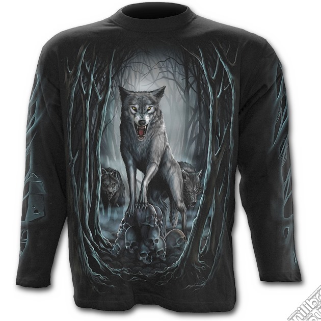 Wolf Nights - Longsleeve T-shirt Black (tg. L) gioco di Spiral Direct