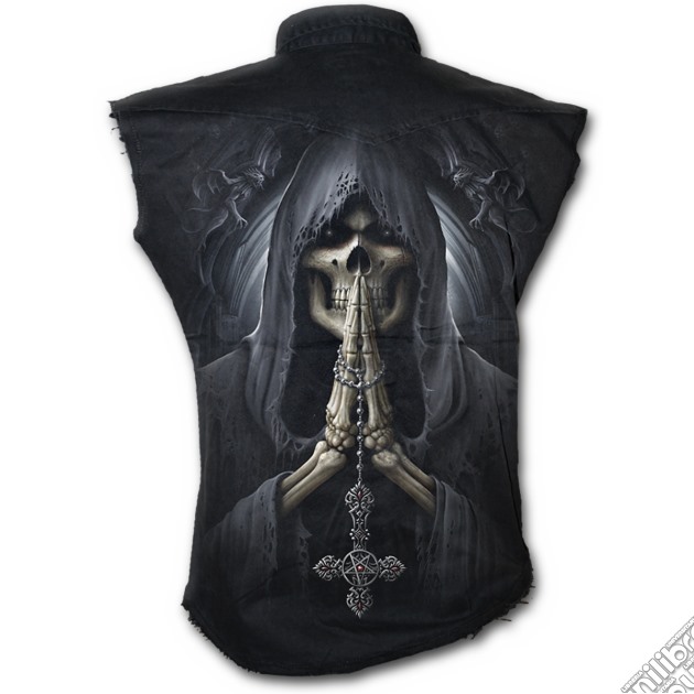 Death Prayer - Sleeveless Stone Washed Worker Black (tg. Xxl) gioco di Spiral Direct