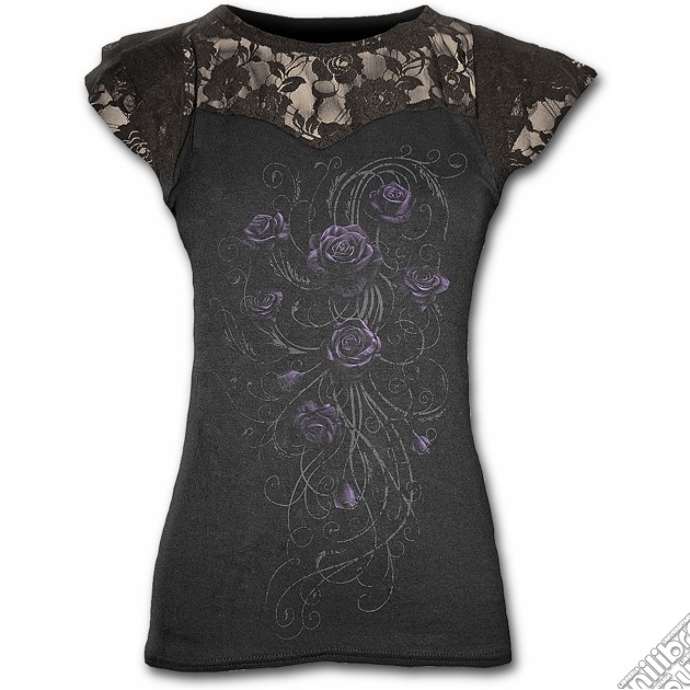 Entwined - Lace Layered Cap Sleeve Top Black (tg. Xl) gioco di Spiral Direct
