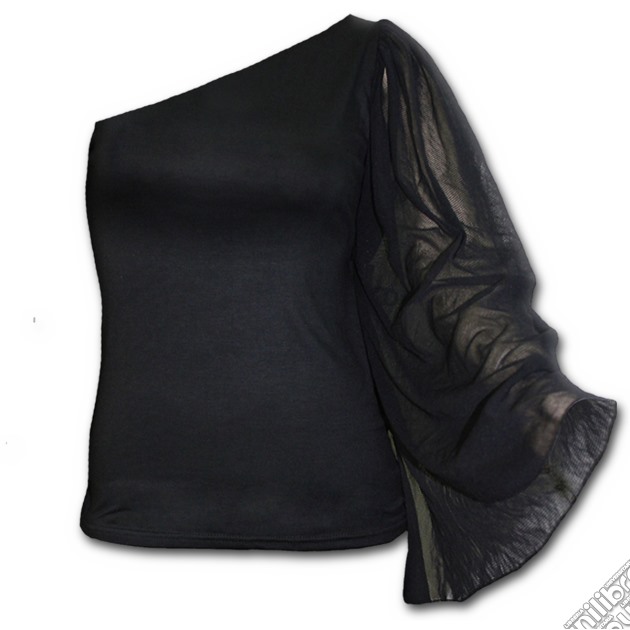 Spiral: Gothic Elegance - One Shoulder Bat Wing Top Black (Top Donna Tg. L) gioco di Spiral Direct