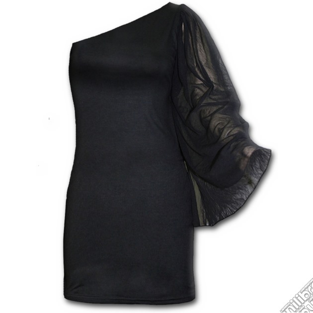 Gothic Elegance - One Shoulder Bat Wing Dress Black (tg. Xl) gioco di Spiral Direct