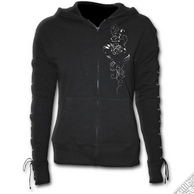 Entwined - Laceup Full Zip Glitter Hoody Black (tg. Xl) gioco di Spiral Direct