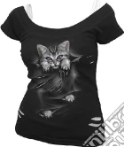Bright Eyes - 2In1 White Ripped Top Black (Donna Tg. XL) giochi