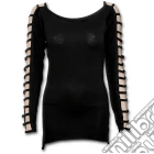 Gothic Elegance - Falling Strap Sleeve Top Black (tg. Xl) giochi