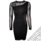 Gothic Elegance - One Shoulder Fine Mesh Dress Black (tg. S) gioco di Spiral Direct