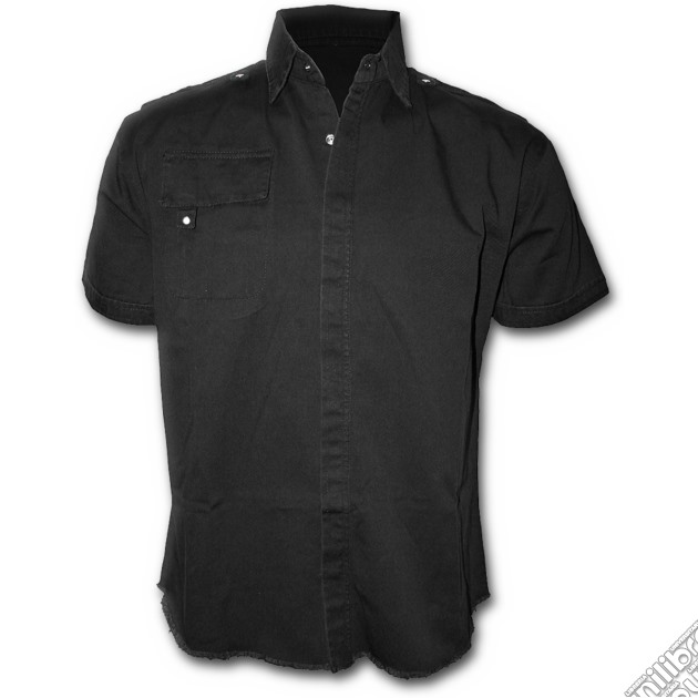Spiral: Metal Streetwear - Shortsleeve Stone Washed Worker Black (T-Shirt Unisex Tg. L) gioco di Spiral Direct