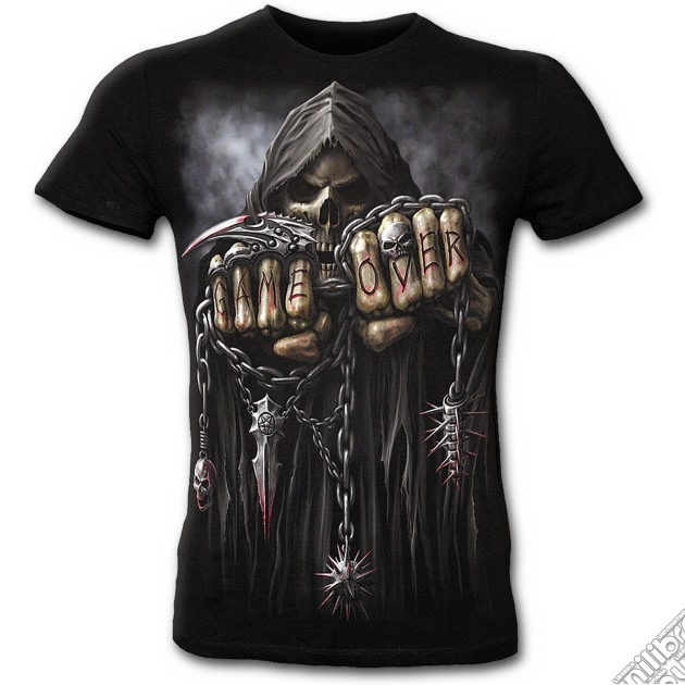 Game Over - Fitted Fine Combed T-shirt Black (tg. L) gioco di Spiral Direct