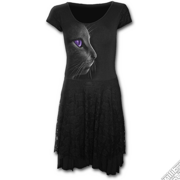 Mesmerise - Lace Layered Skater Dress Black (tg. Xl) gioco di Spiral Direct