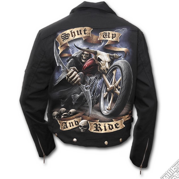 Shut Up And Ride - Lined Biker Jacket Black (tg. Xxl) gioco di Spiral Direct